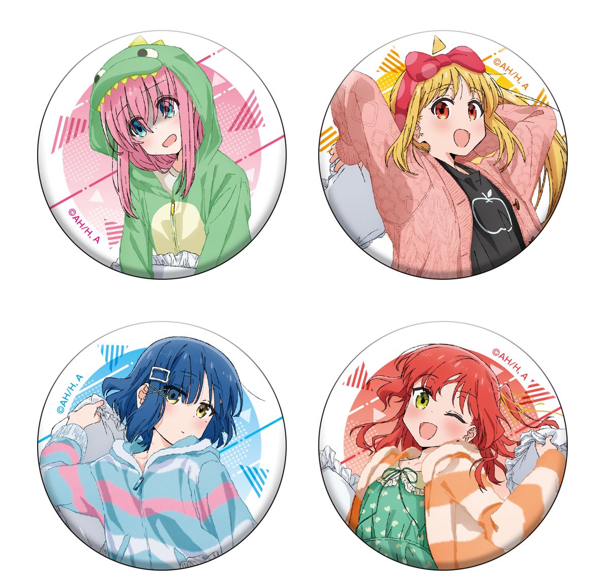 "Bocchi the Rock!" Original Illustration Can Badge Set