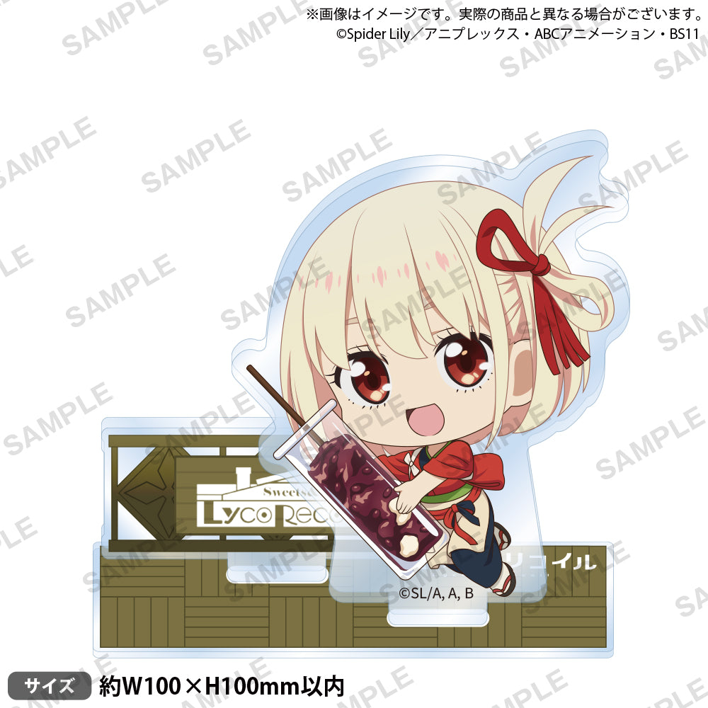 Lycoris Recoil Mugyu Mini Diorama Acrylic Stand Nishikigi Chisato Cafe LycoReco Ver.