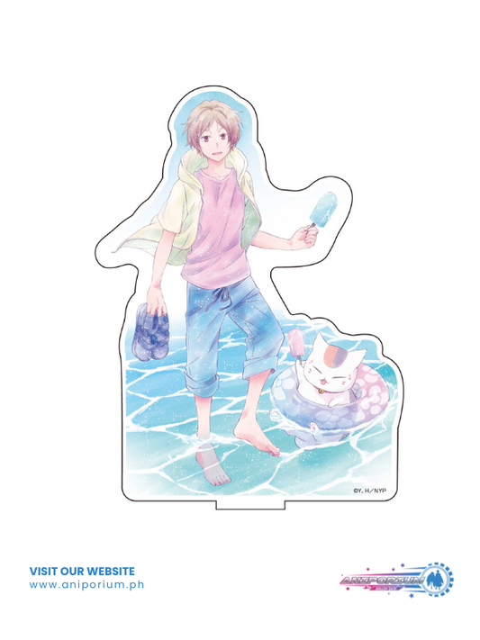 "Natsume Yujincho" Original Illustration Big Acrylic Stand Vol. 2 3 Natsume Takashi & Nyanko-sensei