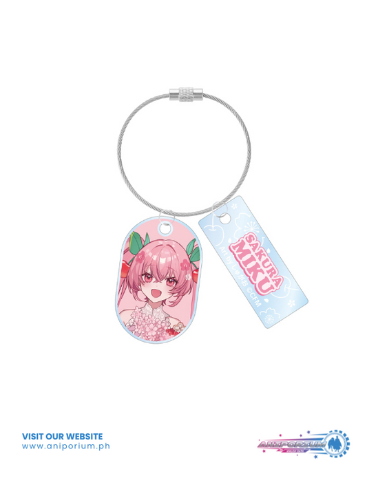 Sakura Miku Original Illustration Sakura Miku Cherry Blossom Party Ver. Art by Shugao Twin Wire Acrylic Key Chain