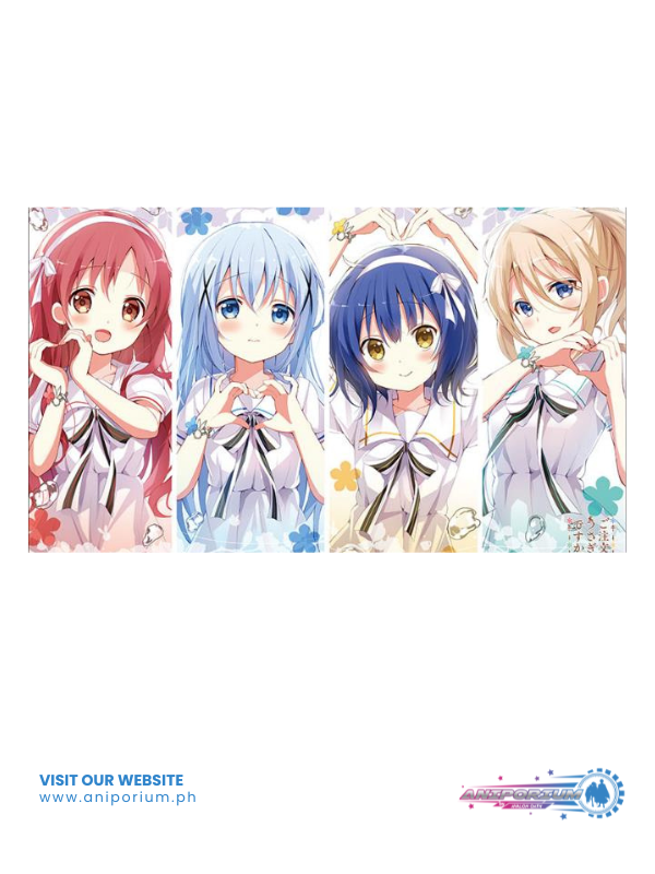 Bushiroad Rubber Mat Collection V2 Vol. 849 "Gochumon wa Usagi Desu ka? Bloom" Chino & Maya & Megu & Aoyama Blue Mountain