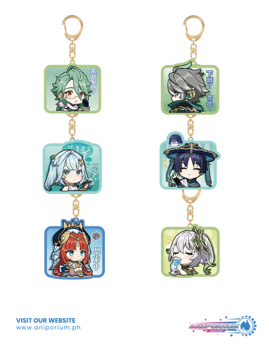 Genshin Impact Chibi Stamp Series Acrylic Strap