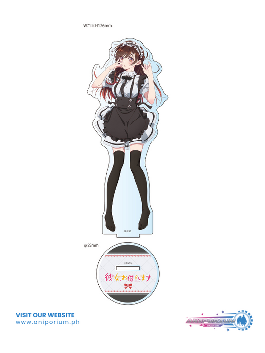 "Rent-A-Girlfriend" Season 3 Original Illustration Big Acrylic Stand Maid Costume