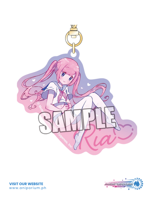 "Tokyo Midnight Girl" Heart Swivel Snap Hook Acrylic Key Chain