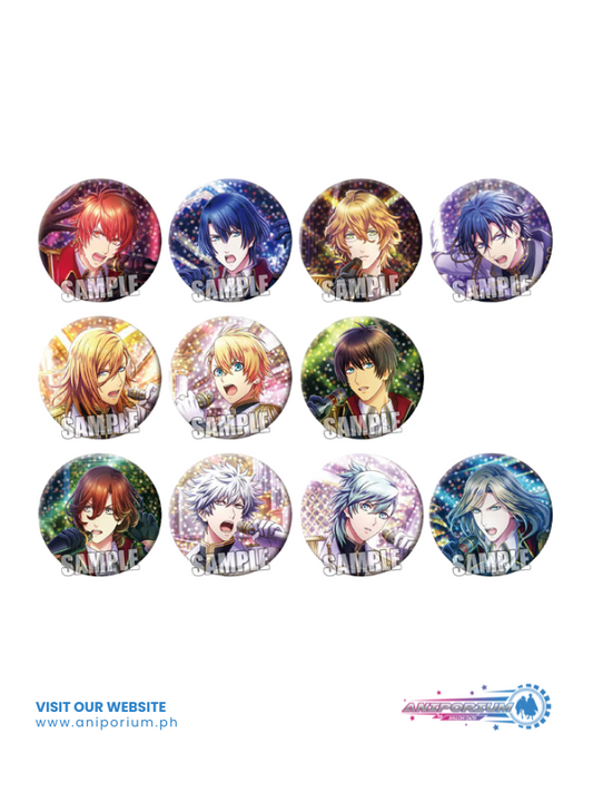 "Uta no Prince-sama Shining Live" Trading Star Hologram Can Badge White Flames, Black Storms Another Shot Ver.