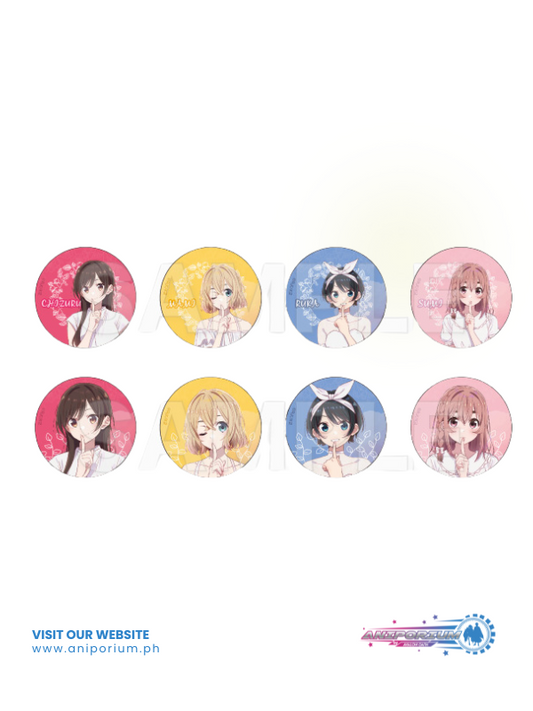 "Rent-A-Girlfriend" Trading Original Illustration Can Badge EveKano 2023 Ver.