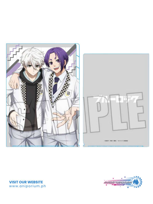 "Blue Lock" Pockets Clear File Folder