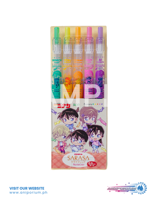 Detective Conan" SARASA Clip Color Ballpoint Pen 5 Set Ramune Ver.