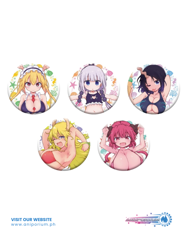 "Miss Kobayashi's Dragon Maid" Original Illustration Can Badge Collection Swimwear Ver.