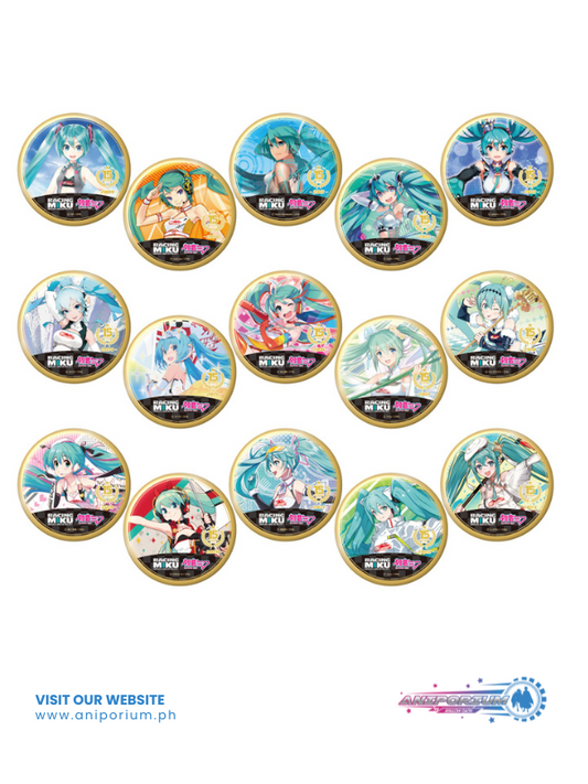 Hatsune Miku GT Project 15th Anniversary Trading Big Metallic Can Badge