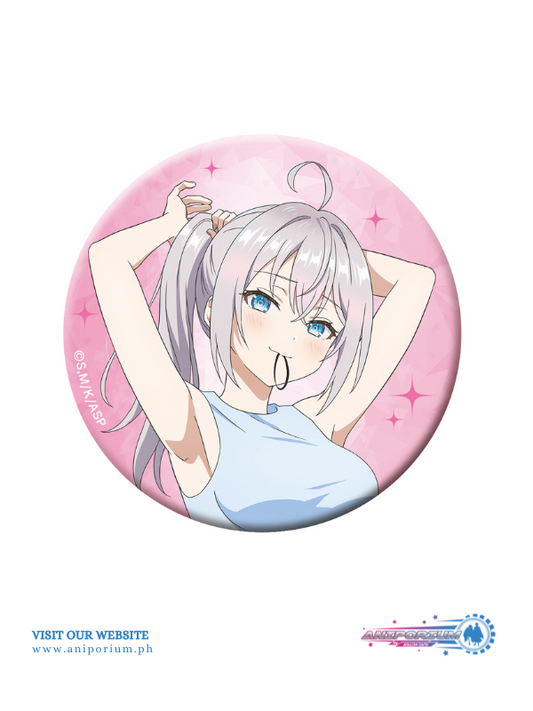 "Alya Sometimes Hides Her Feelings in Russian" Glitter Can Badges
