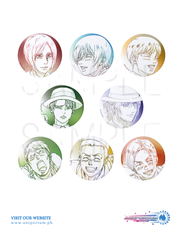 "Attack on Titan" Original Picture Can Badge Collection