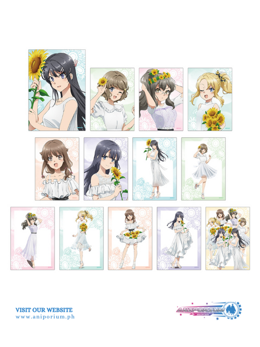 "Seishun Buta Yaro wa Bunny Girl-senpai no Yume wo Minai" Original Illustration Sunflower & White Dress Ver. Trading Bromide