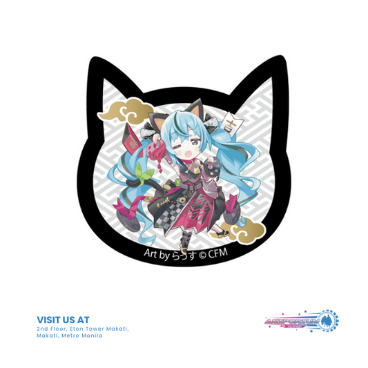 Hatsune Miku x Maneki-neko Cat Type Acrylic Magnet Art by Rassu