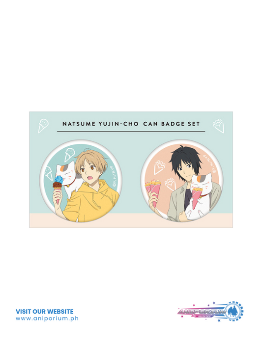 "Natsume Yujincho" Can Badge Set Natsume Takashi & Tanuma Kaname