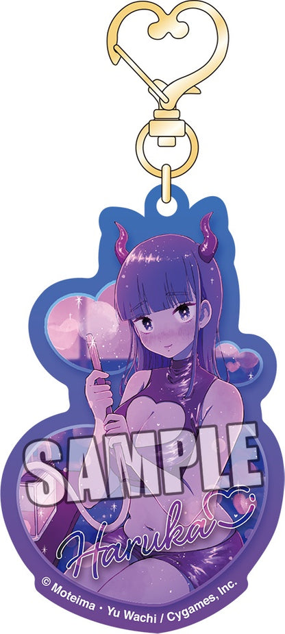 "Tokyo Midnight Girl" Heart Swivel Snap Hook Acrylic Key Chain