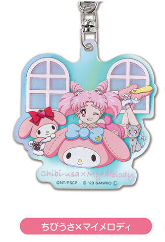 Acrylic Key Chain "Pretty Guardian Sailor Moon" Series x Sanrio Characters Aurora TYPE 02 Chibiusa x My Melody AKO
