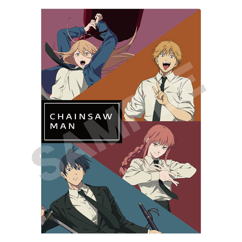Chainsaw Man" Single Clear File Group Vertical