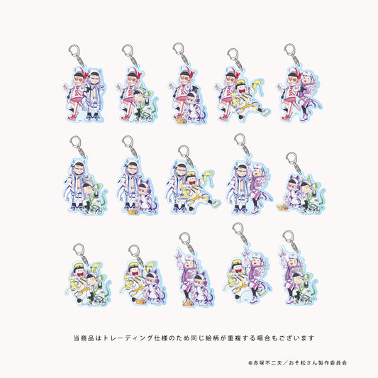 "Osomatsu-san" #Oshi to Ame Life Size Pair Acrylic Key Chain