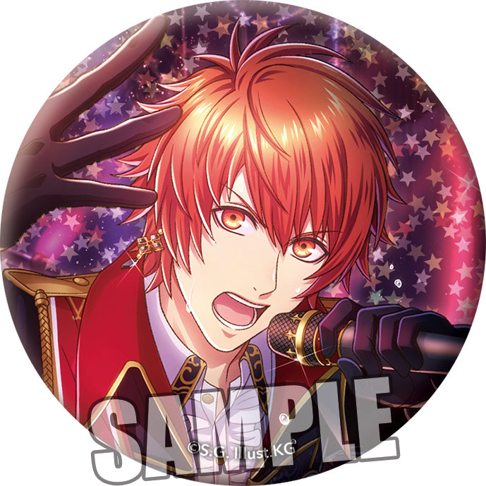 "Uta no Prince-sama Shining Live" Trading Star Hologram Can Badge White Flames, Black Storms Another Shot Ver.