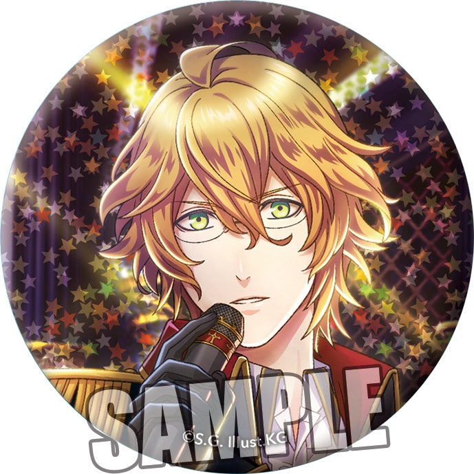 "Uta no Prince-sama Shining Live" Trading Star Hologram Can Badge White Flames, Black Storms Another Shot Ver.