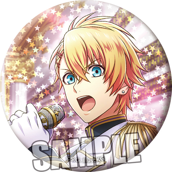 "Uta no Prince-sama Shining Live" Trading Star Hologram Can Badge White Flames, Black Storms Another Shot Ver.