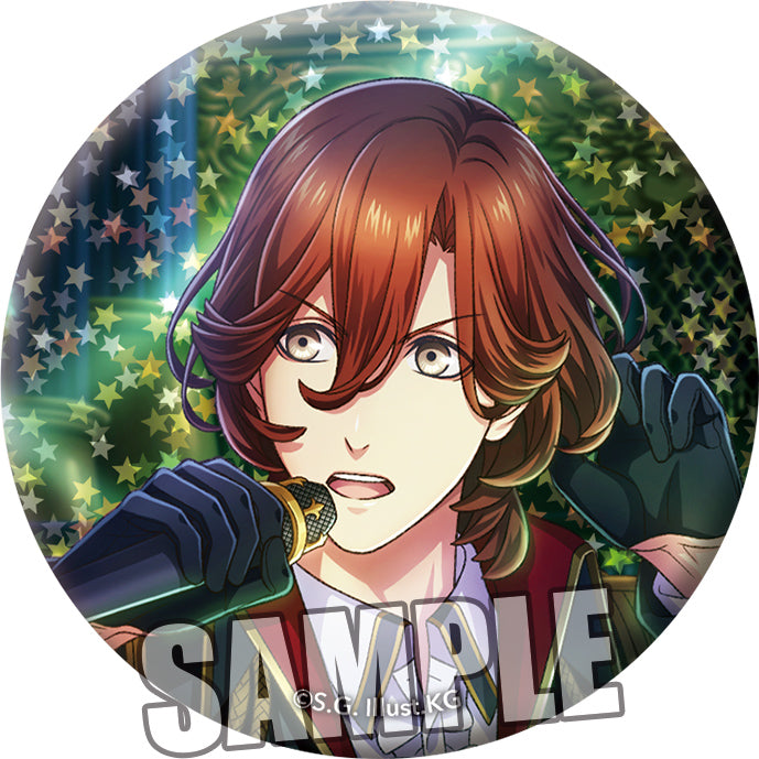 "Uta no Prince-sama Shining Live" Trading Star Hologram Can Badge White Flames, Black Storms Another Shot Ver.
