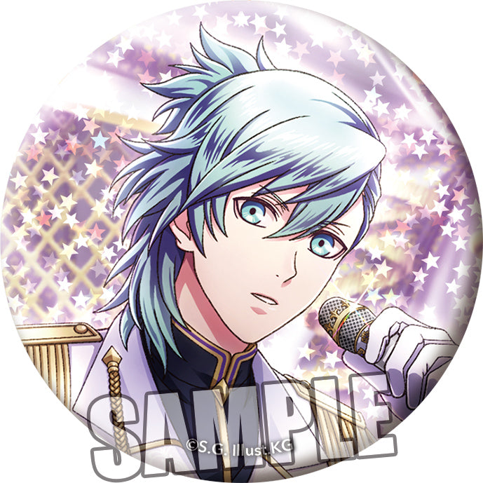 "Uta no Prince-sama Shining Live" Trading Star Hologram Can Badge White Flames, Black Storms Another Shot Ver.