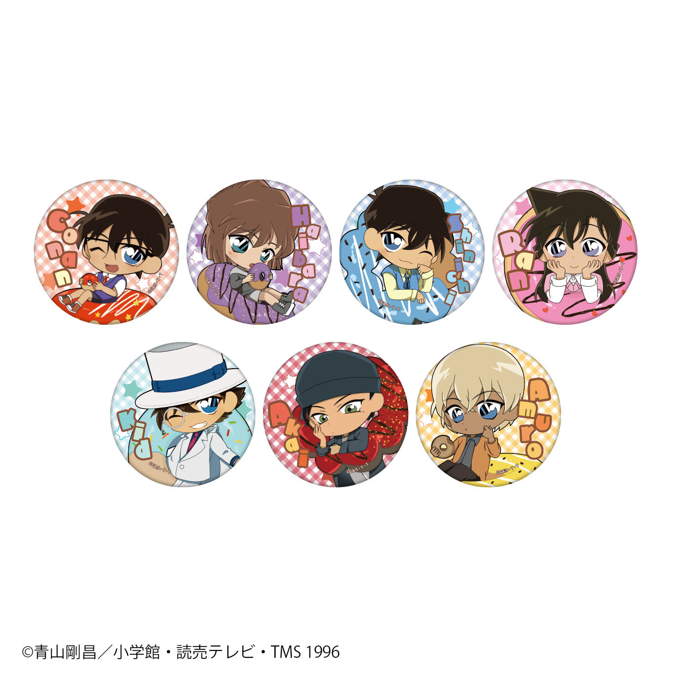 Detective Conan" Trading Can Badge Donut Series