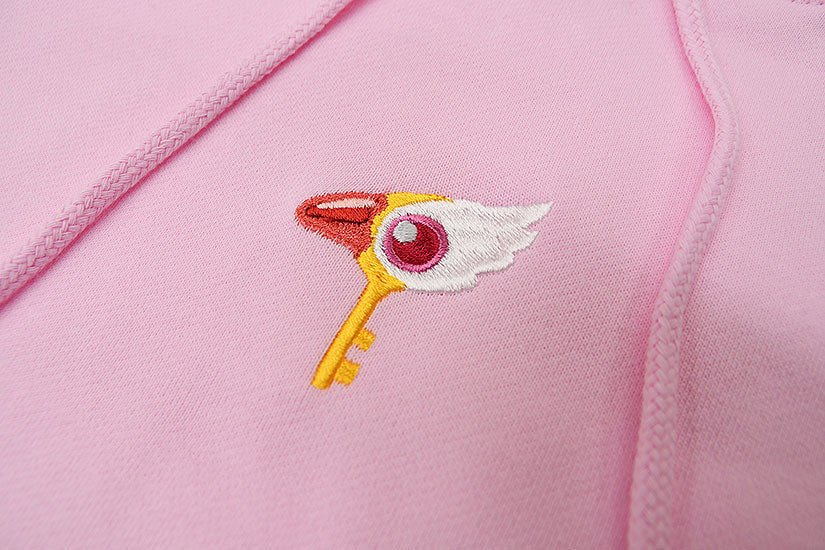 Cardcaptor Sakura: Clow Card Embroidered Hoodie Sealing Key (Pink) (Good Smile Company Official)