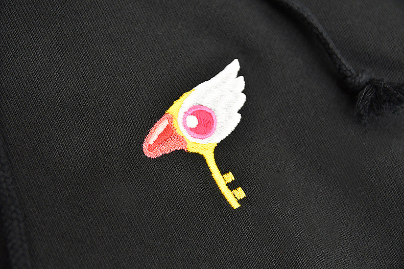 Cardcaptor Sakura: Clow Card Embroidered Hoodie Sealing Key (Black) (Good Smile Company Official)