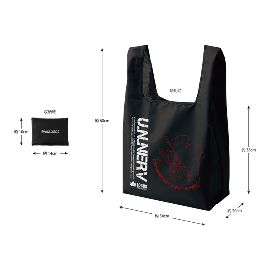"Rebuild of Evangelion" Eva & Logos New Portable Eco Bag Black